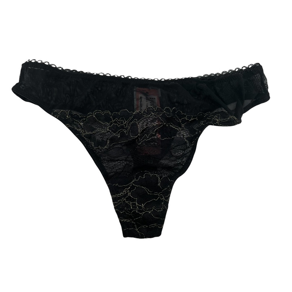 NWT Blush! Gold Yarn Range Thong Underwear Size Small Women’s